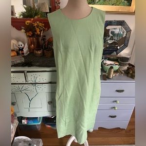 Appleseeds Cotton Sheath Dress 12 Apple Green Fully Lined Spring Summer VGUC